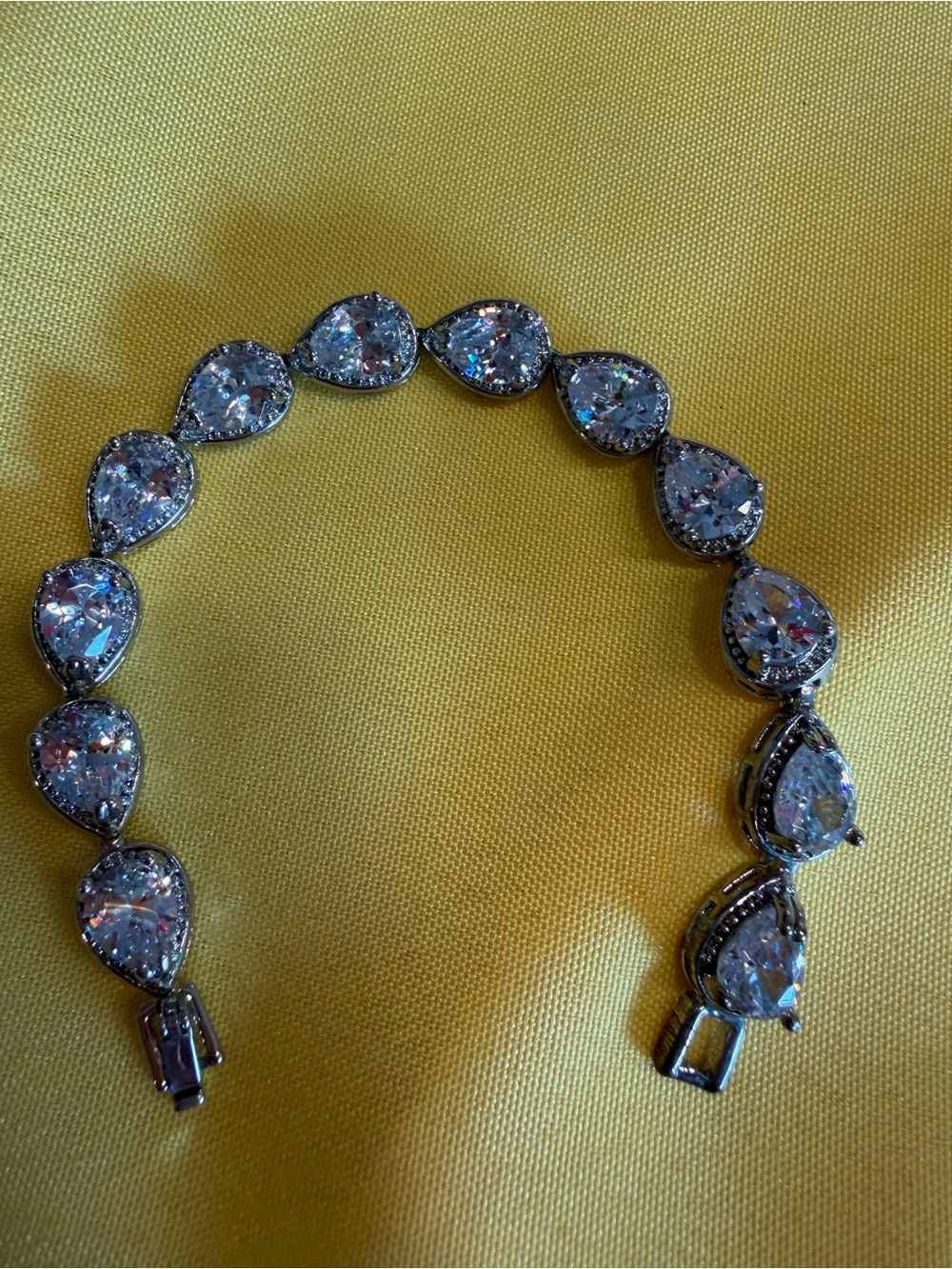 Park Lane Pear-Cut Crystal Tennis Bracelet